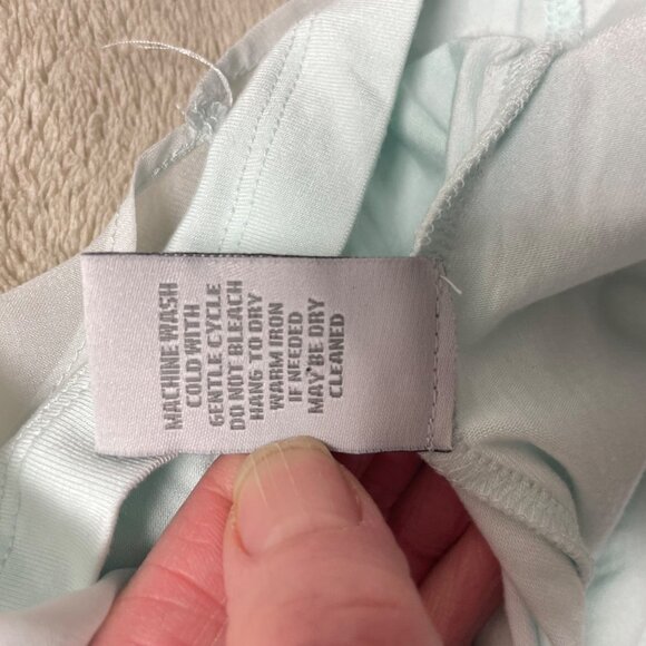 Soft Surroundings Blouse Womens M‎ Mint Green Asymmetrical Hem Top Fairy - Picture 7 of 8